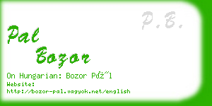 pal bozor business card